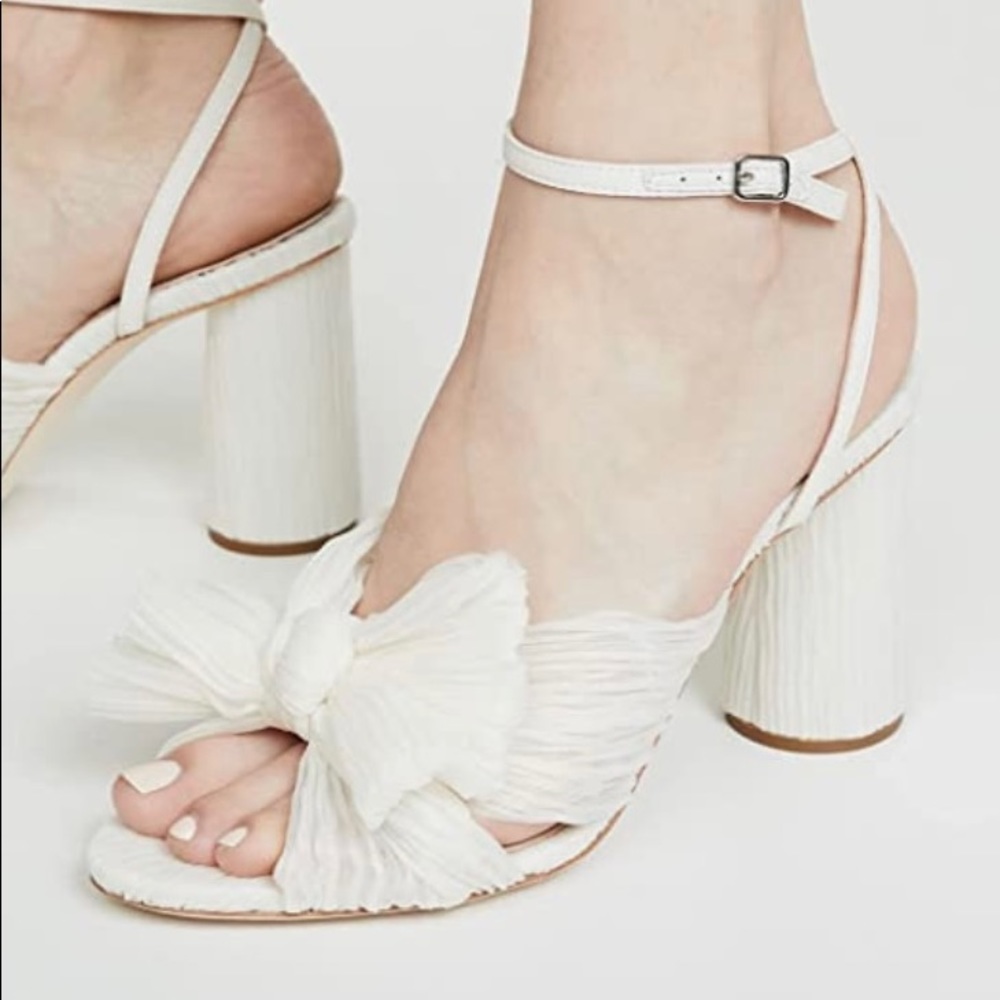 White Bow Heels